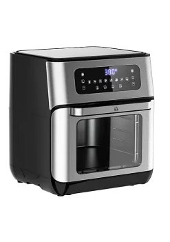 Wholesale 🌟 HOMCOM 10 Quart Air Fryer Oven with 8 Preset Cooking Menus Airfryer Baker Oven with 9 Tool Accessories Non Stick 🧥 Coating for Baking Oven Frying and Baking Black/Silver 🔔