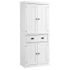Wholesale 😉 HOMCOM 72" Traditional Freestanding Kitchen Pantry Cabinet Cupboard with Doors and 3 Adjustable Shelves White 🛒 -HOMCOM Sales Store Belk 1000