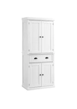 Wholesale 😉 HOMCOM 72" Traditional Freestanding Kitchen Pantry Cabinet Cupboard with Doors and 3 Adjustable Shelves White 🛒