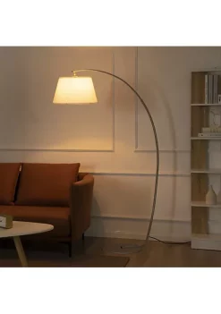Best deal 🧨 HOMCOM Arched Floor Lamp Modern Standing Lamp with Foot Switch & Metal Base Corner Reading Lamps Tall Pole Light for Office Bedroom Living Room White 🔔 -HOMCOM Sales Store Belk 1014