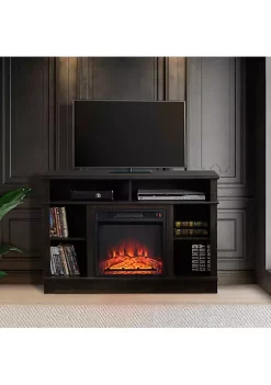 Outlet ❤️ HOMCOM Electric Fireplace TV Stand Console for TV's up to 47" Living Room Storage Cabinet Entertainment Center with Adjustable Shelves 6 Cubby Storage and Cable Management Espresso 🧨 -HOMCOM Sales Store Belk 1031