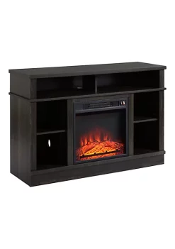 Outlet ❤️ HOMCOM Electric Fireplace TV Stand Console for TV's up to 47" Living Room Storage Cabinet Entertainment Center with Adjustable Shelves 6 Cubby Storage and Cable Management Espresso 🧨 -HOMCOM Sales Store Belk 1033