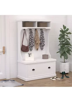Wholesale ๐ HOMCOM Hall Tree for Entryway ๐งฅ Coat Rack ๐ Shoe Bench with Bottom Storage 4 Metal Double Hooks and 2 Shelves for Hallway Living Room White ๐ 9 Wholesale ๐ HOMCOM Hall Tree for Entryway ๐งฅ Coat Rack ๐ Shoe Bench with Bottom Storage 4 Metal Double Hooks and 2 Shelves for Hallway Living Room White ๐ -HOMCOM Sales Store Belk 1041