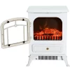 Best reviews of ✔️ HOMCOM Electric Fireplace Heater Freestanding Fireplace Stove with Realistic LED Log Flames and Overheating Safety Protection 750/1500W White 😍 -HOMCOM Sales Store Belk 1044
