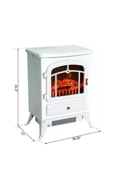Best reviews of ✔️ HOMCOM Electric Fireplace Heater Freestanding Fireplace Stove with Realistic LED Log Flames and Overheating Safety Protection 750/1500W White 😍 -HOMCOM Sales Store Belk 1046