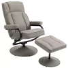 Discount ๐ HOMCOM Swivel Recliner Manual PU Leather Armchair with Ottoman Footrest for Living Room Office Bedroom Grey ๐ 2 Discount ๐ HOMCOM Swivel Recliner Manual PU Leather Armchair with Ottoman Footrest for Living Room Office Bedroom Grey ๐ -HOMCOM Sales Store Belk 1059