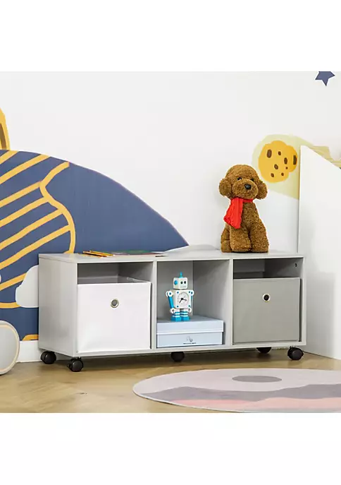 Best Pirce โจ HOMCOM Toy Chest Kids Mobile Cabinet Storage Organizer Children Display Shelf for Toys Clothes Books Bedroom with Wheels Drawers Grey ๐ 5 Best Pirce โจ HOMCOM Toy Chest Kids Mobile Cabinet Storage Organizer Children Display Shelf for Toys Clothes Books Bedroom with Wheels Drawers Grey ๐ - Image 3