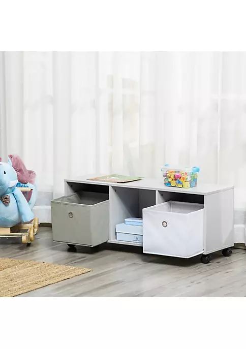 Best Pirce โจ HOMCOM Toy Chest Kids Mobile Cabinet Storage Organizer Children Display Shelf for Toys Clothes Books Bedroom with Wheels Drawers Grey ๐ 6 Best Pirce โจ HOMCOM Toy Chest Kids Mobile Cabinet Storage Organizer Children Display Shelf for Toys Clothes Books Bedroom with Wheels Drawers Grey ๐ - Image 4