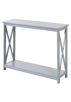 Discount ⭐ HOMCOM 2 Tier Console Table Sofa Side Table with Storage Shelf X Design for Entryway Living Room and Hallway Grey ⭐ 11 Discount ⭐ HOMCOM 2 Tier Console Table Sofa Side Table with Storage Shelf X Design for Entryway Living Room and Hallway Grey ⭐ -HOMCOM Sales Store Belk 1083