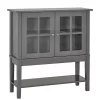 Cheap ๐ฅ HOMCOM Kitchen Credenza and Sideboard Buffet Storage Cabinet with 2 Glass Doors and Storage Shelves Grey ๐ฅฐ 2 Cheap ๐ฅ HOMCOM Kitchen Credenza and Sideboard Buffet Storage Cabinet with 2 Glass Doors and Storage Shelves Grey ๐ฅฐ -HOMCOM Sales Store Belk 1091