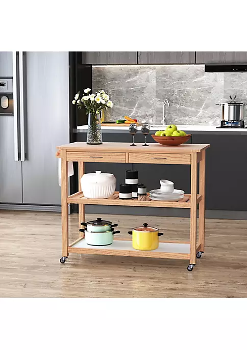Best reviews of ๐ HOMCOM 42" Kitchen Trolley Cart Rolling Island Utility Serving Cart with 2 Drawers and 3 Tier Shelf Pine Wood ๐ 4 Best reviews of ๐ HOMCOM 42" Kitchen Trolley Cart Rolling Island Utility Serving Cart with 2 Drawers and 3 Tier Shelf Pine Wood ๐ - Image 2