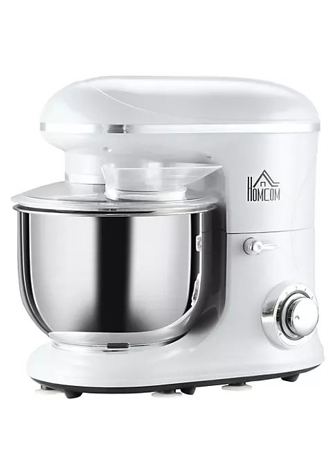 Hot Sale ๐งจ HOMCOM Stand Mixer with 6+1P Speed 600W Tilt Head Kitchen Electric Mixer with 6 Qt Stainless Steel Mixing Bowl Beater Dough Hook and Splash Guard for Baking Bread Cakes and Cookies White ๐ 3 Hot Sale ๐งจ HOMCOM Stand Mixer with 6+1P Speed 600W Tilt Head Kitchen Electric Mixer with 6 Qt Stainless Steel Mixing Bowl Beater Dough Hook and Splash Guard for Baking Bread Cakes and Cookies White ๐
