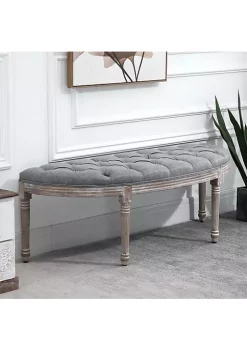 Hot Sale ✨ HOMCOM Traditional Style Entryway Bed End 👟 Shoe Bench for Living Room Beige 🔔 -HOMCOM Sales Store Belk 1124