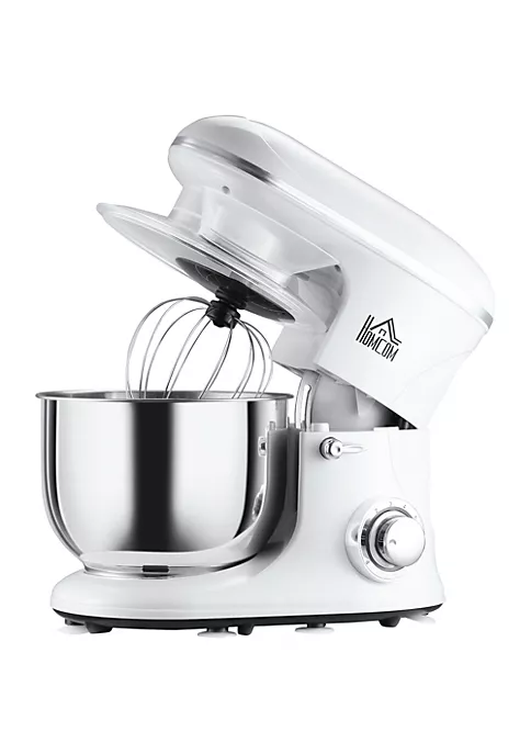 Hot Sale ๐งจ HOMCOM Stand Mixer with 6+1P Speed 600W Tilt Head Kitchen Electric Mixer with 6 Qt Stainless Steel Mixing Bowl Beater Dough Hook and Splash Guard for Baking Bread Cakes and Cookies White ๐ 4 Hot Sale ๐งจ HOMCOM Stand Mixer with 6+1P Speed 600W Tilt Head Kitchen Electric Mixer with 6 Qt Stainless Steel Mixing Bowl Beater Dough Hook and Splash Guard for Baking Bread Cakes and Cookies White ๐ - Image 2