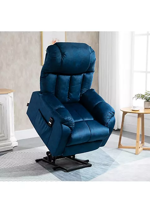 Discount ๐ HOMCOM Power Lift Chair Electric Recliner for Elderly Compact Living Room Chair with Side Pocket and Remote Control Blue ๐งจ 5 Discount ๐ HOMCOM Power Lift Chair Electric Recliner for Elderly Compact Living Room Chair with Side Pocket and Remote Control Blue ๐งจ - Image 3