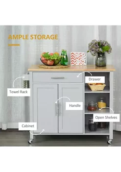 Best deal ๐ HOMCOM Wooden Rolling Kitchen Storage Island on 360 degree Swivel Wheels Dining Cart with Drawer for Kitchen Grey โ๏ธ 10 Best deal ๐ HOMCOM Wooden Rolling Kitchen Storage Island on 360 degree Swivel Wheels Dining Cart with Drawer for Kitchen Grey โ๏ธ -HOMCOM Sales Store Belk 1149