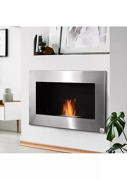 Cheap ๐ HOMCOM 35" Contemporary Wall Mounted Ventless Indoor Bio Ethanol Fireplace Stainless Steel ๐คฉ 4 Cheap ๐ HOMCOM 35" Contemporary Wall Mounted Ventless Indoor Bio Ethanol Fireplace Stainless Steel ๐คฉ - Image 2