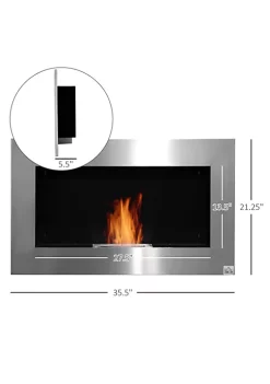 Cheap ๐ HOMCOM 35" Contemporary Wall Mounted Ventless Indoor Bio Ethanol Fireplace Stainless Steel ๐คฉ 9 Cheap ๐ HOMCOM 35" Contemporary Wall Mounted Ventless Indoor Bio Ethanol Fireplace Stainless Steel ๐คฉ -HOMCOM Sales Store Belk 1172
