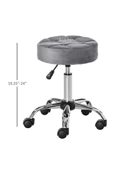 Best Pirce ⭐ HOMCOM Round Vanity Stool with Height Adjustable Lift Luxury Style Upholstery and Swivel Seat and Wheels Grey ❤️ 10 Best Pirce ⭐ HOMCOM Round Vanity Stool with Height Adjustable Lift Luxury Style Upholstery and Swivel Seat and Wheels Grey ❤️ -HOMCOM Sales Store Belk 1182