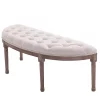 Best reviews of 🎁 HOMCOM Vintage Semi Circle Hallway Bench Tufted Upholstered Velvet Fabric Accent Seat with Rubberwood Legs Off White 🎉 1 Best reviews of 🎁 HOMCOM Vintage Semi Circle Hallway Bench Tufted Upholstered Velvet Fabric Accent Seat with Rubberwood Legs Off White 🎉 -HOMCOM Sales Store Belk 1188