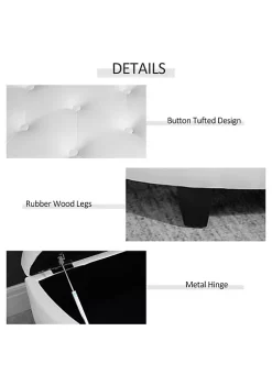 Best reviews of 🎁 HOMCOM Vintage Semi Circle Hallway Bench Tufted Upholstered Velvet Fabric Accent Seat with Rubberwood Legs Off White 🎉 -HOMCOM Sales Store Belk 1191