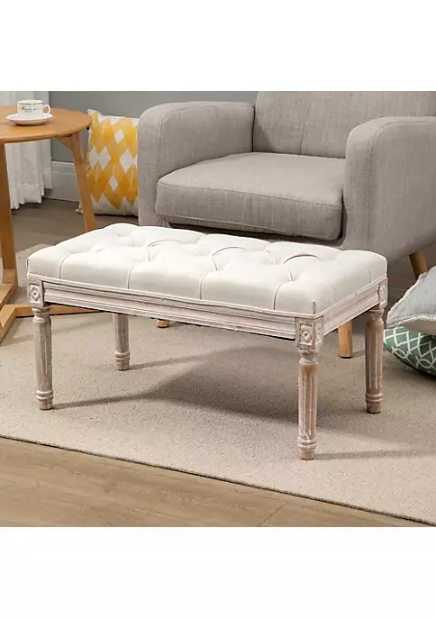 Flash Sale โ๏ธ HOMCOM 51" Faux Leather Rectangular Tufted Storage Ottoman for Living Room Entryway or Bedroom Cream White ๐ 6 Flash Sale โ๏ธ HOMCOM 51" Faux Leather Rectangular Tufted Storage Ottoman for Living Room Entryway or Bedroom Cream White ๐ - Image 4