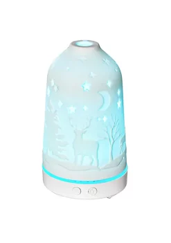 Best reviews of 🥰 HOMCOM 100ml Ultrasonic Aromatherapy Diffuser Essential Oils Humidifier with Ceramic Cover 7 Colors LED Lights Timer Waterless Auto off for Home and Office White ❤️