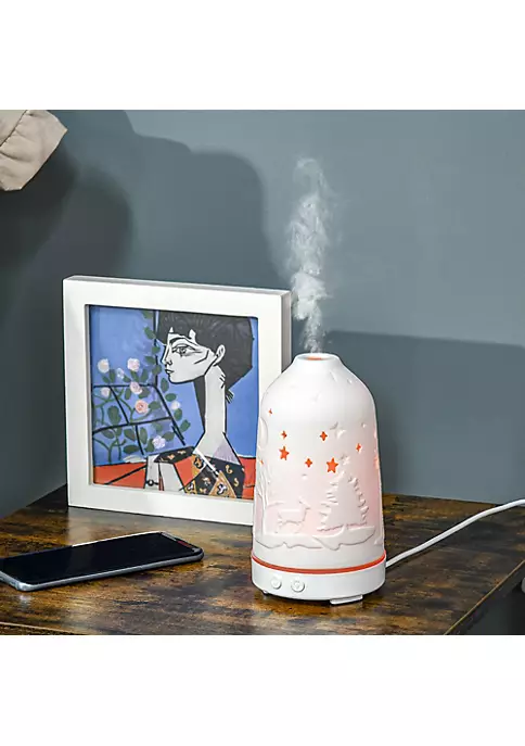 Best reviews of 🥰 HOMCOM 100ml Ultrasonic Aromatherapy Diffuser Essential Oils Humidifier with Ceramic Cover 7 Colors LED Lights Timer Waterless Auto off for Home and Office White ❤️ 4 Best reviews of 🥰 HOMCOM 100ml Ultrasonic Aromatherapy Diffuser Essential Oils Humidifier with Ceramic Cover 7 Colors LED Lights Timer Waterless Auto off for Home and Office White ❤️ - Image 2