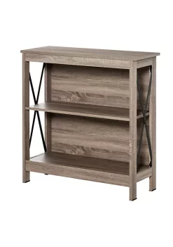 Brand new 🥰 HOMCOM Industrial Style Corner Open Bookshelf with Storage Shelves and Metal X Bar Frame for Living Room Dark Grey 😀