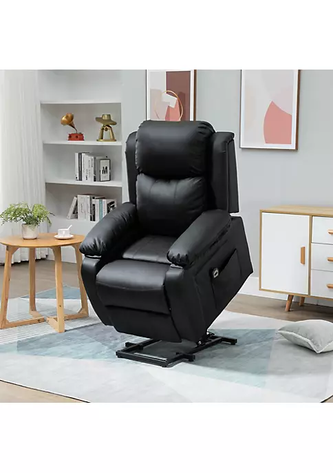 Flash Sale ๐ HOMCOM Living Room Power Lift Chair PU Leather Electric Recliner Sofa Chair for Elderly with Remote Control Black ๐ 6 Flash Sale ๐ HOMCOM Living Room Power Lift Chair PU Leather Electric Recliner Sofa Chair for Elderly with Remote Control Black ๐ - Image 4