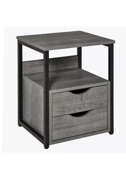 Discount ❤️ HOMCOM Industrial Side Table End Table with 2 Storage Drawers Accent Piece for Living Room Bedroom Grey 👍 11 Discount ❤️ HOMCOM Industrial Side Table End Table with 2 Storage Drawers Accent Piece for Living Room Bedroom Grey 👍 -HOMCOM Sales Store Belk 1284