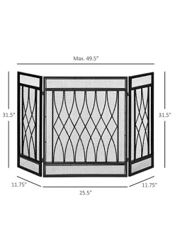 Flash Sale ๐ HOMCOM 3 Panel Folding Fireplace Screen Metal Mesh Fire Spark Guard for Wood Burning 49" x 31" Black ๐ฅ 10 Flash Sale ๐ HOMCOM 3 Panel Folding Fireplace Screen Metal Mesh Fire Spark Guard for Wood Burning 49" x 31" Black ๐ฅ -HOMCOM Sales Store Belk 1288