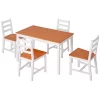 Buy โ๏ธ HOMCOM 5 Piece Dining Room Table Set Wooden Kitchen Table and Chairs for Dinette Breakfast Nook White ๐ 1 Buy โ๏ธ HOMCOM 5 Piece Dining Room Table Set Wooden Kitchen Table and Chairs for Dinette Breakfast Nook White ๐ -HOMCOM Sales Store Belk 1295