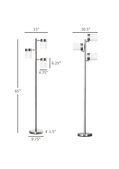 Best reviews of ๐คฉ HOMCOM Modern Floor Lamp Standing Light with 3 Rotating Lights for Living Room Bedroom Office Silver โ๏ธ 6 Best reviews of ๐คฉ HOMCOM Modern Floor Lamp Standing Light with 3 Rotating Lights for Living Room Bedroom Office Silver โ๏ธ - Image 4