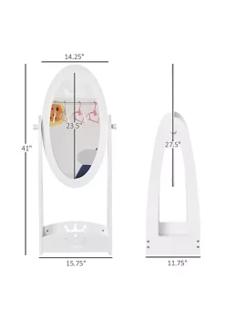 Buy 💯 HOMCOM Full Length Mirror for Children Adjustable to be Viewed From Multiple Angles 👗 Dress up and Make up White 👍 -HOMCOM Sales Store Belk 1348