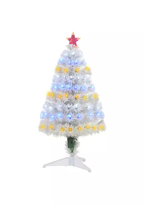 Discount ๐ HOMCOM 3ft Tall Pre Lit Douglas Fir Artificial ๐ Christmas Tree with Realistic Branches 90 Multi Color LED Lights Fiber Optics and 90 Tips White ๐ 3 Discount ๐ HOMCOM 3ft Tall Pre Lit Douglas Fir Artificial ๐ Christmas Tree with Realistic Branches 90 Multi Color LED Lights Fiber Optics and 90 Tips White ๐