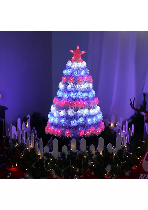 Discount ๐ HOMCOM 3ft Tall Pre Lit Douglas Fir Artificial ๐ Christmas Tree with Realistic Branches 90 Multi Color LED Lights Fiber Optics and 90 Tips White ๐ 4 Discount ๐ HOMCOM 3ft Tall Pre Lit Douglas Fir Artificial ๐ Christmas Tree with Realistic Branches 90 Multi Color LED Lights Fiber Optics and 90 Tips White ๐ - Image 2