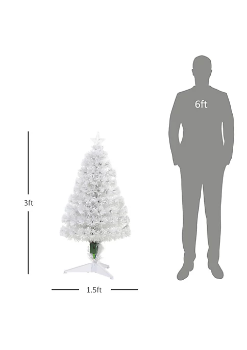 Discount ๐ HOMCOM 3ft Tall Pre Lit Douglas Fir Artificial ๐ Christmas Tree with Realistic Branches 90 Multi Color LED Lights Fiber Optics and 90 Tips White ๐ 5 Discount ๐ HOMCOM 3ft Tall Pre Lit Douglas Fir Artificial ๐ Christmas Tree with Realistic Branches 90 Multi Color LED Lights Fiber Optics and 90 Tips White ๐ - Image 3