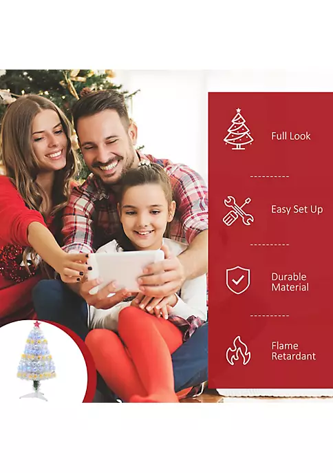 Discount ๐ HOMCOM 3ft Tall Pre Lit Douglas Fir Artificial ๐ Christmas Tree with Realistic Branches 90 Multi Color LED Lights Fiber Optics and 90 Tips White ๐ 6 Discount ๐ HOMCOM 3ft Tall Pre Lit Douglas Fir Artificial ๐ Christmas Tree with Realistic Branches 90 Multi Color LED Lights Fiber Optics and 90 Tips White ๐ - Image 4