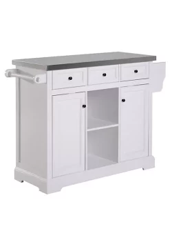 Top 10 ✔️ HOMCOM Rolling Kitchen Island with Stainless Steel Top and Drawers Utility Portable Multi Storage Cart on Wheels White 🧨