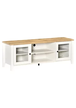 Promo ❤️ HOMCOM Modern TV Stand Entertainment Center with Shelves and Cabinets for Flatscreen TVs up to 60" White 🧨 11 Promo ❤️ HOMCOM Modern TV Stand Entertainment Center with Shelves and Cabinets for Flatscreen TVs up to 60" White 🧨 -HOMCOM Sales Store Belk 1373