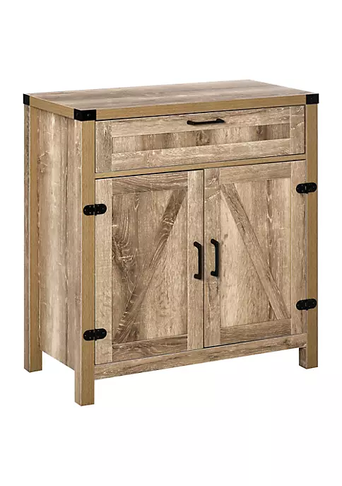 Cheap ✔️ HOMCOM Farmhouse Sideboard Wooden Accent Buffet Storage Cabinet with Drawer and Adjustable Shelf for Kitchen Oak ❤️ 7 Cheap ✔️ HOMCOM Farmhouse Sideboard Wooden Accent Buffet Storage Cabinet with Drawer and Adjustable Shelf for Kitchen Oak ❤️ - Image 5