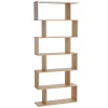 Best Sale 🔥 HOMCOM 75"H Bookcase 6 Shelf S Shaped Bookshelf Wooden Storage Display Stand Shelf Organizer Free Standing Oak 🌟 1 Best Sale 🔥 HOMCOM 75"H Bookcase 6 Shelf S Shaped Bookshelf Wooden Storage Display Stand Shelf Organizer Free Standing Oak 🌟 -HOMCOM Sales Store Belk 1379