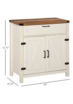 Best Sale 🛒 HOMCOM Farmhouse Sideboard Wooden Accent Buffet Storage Cabinet with Drawer and Adjustable Shelf for Kitchen White 😀 9 Best Sale 🛒 HOMCOM Farmhouse Sideboard Wooden Accent Buffet Storage Cabinet with Drawer and Adjustable Shelf for Kitchen White 😀 -HOMCOM Sales Store Belk 1418