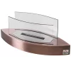 Wholesale 🌟 HOMCOM Portable Tabletop Ventless Bio Ethanol Fireplace with Glass Walls Stainless Steel Arc Base Bronze ⌛ -HOMCOM Sales Store Belk 1431