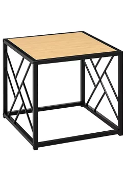 Budget 😍 HOMCOM Side Table Modern End Table with Metal Frame Nightstand for Bedroom Living Room Black 😀