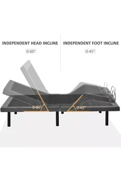 Top 10 🔔 HOMCOM Queen Adjustable Bed Frame Ergonomic Zero Gravity Power Bed Base with Head and Foot Incline Memory and Wireless Remote Grey ❤️ -HOMCOM Sales Store Belk 1446