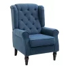 Best reviews of 🔥 HOMCOM Button Tufted Accent Chair with High Wingback Rounded Cushioned Armrests and Thick Padded Seat Blue 🧨 -HOMCOM Sales Store Belk 1448