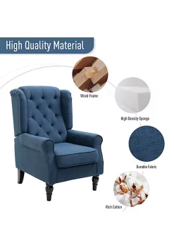 Best reviews of ๐ฅ HOMCOM Button Tufted Accent Chair with High Wingback Rounded Cushioned Armrests and Thick Padded Seat Blue ๐งจ 10 Best reviews of ๐ฅ HOMCOM Button Tufted Accent Chair with High Wingback Rounded Cushioned Armrests and Thick Padded Seat Blue ๐งจ -HOMCOM Sales Store Belk 1451