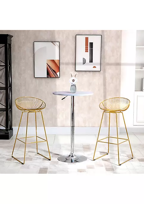 New โค๏ธ HOMCOM Modern Bar Stools Set of 2 Bar Height Barstools 29" Seat Height Bar Chairs for Kitchen Pub with Backrest and Footrest Steel Frame Gold ๐ฏ 4 New โค๏ธ HOMCOM Modern Bar Stools Set of 2 Bar Height Barstools 29" Seat Height Bar Chairs for Kitchen Pub with Backrest and Footrest Steel Frame Gold ๐ฏ - Image 2